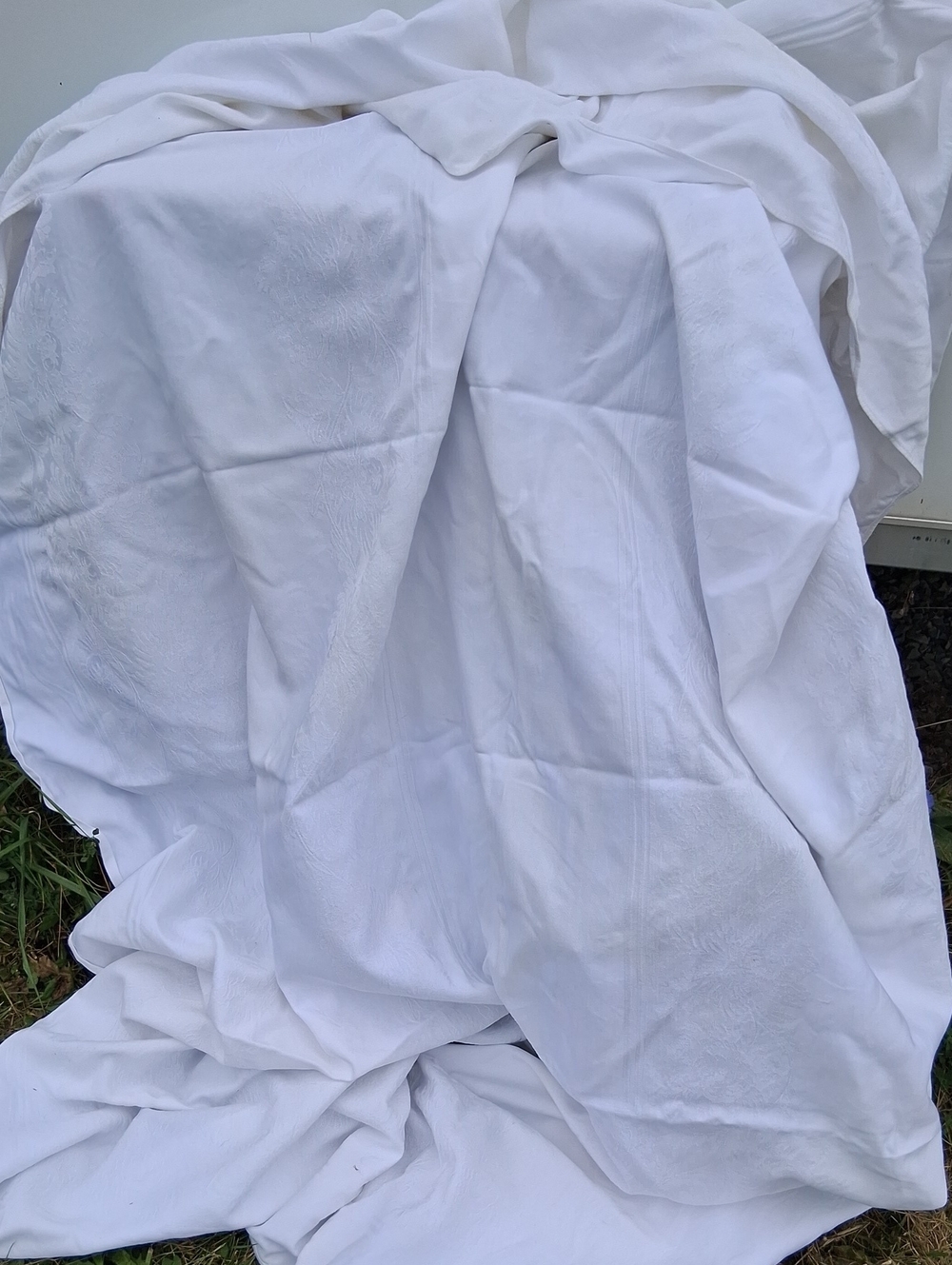 Vintage damask tablecloth